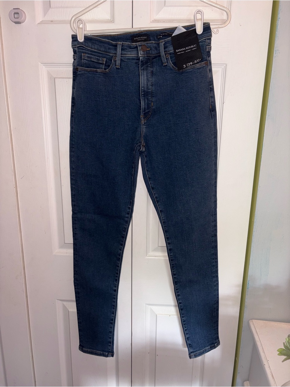 Banana Republic Dark Blue High-Rise Skinny Jeans